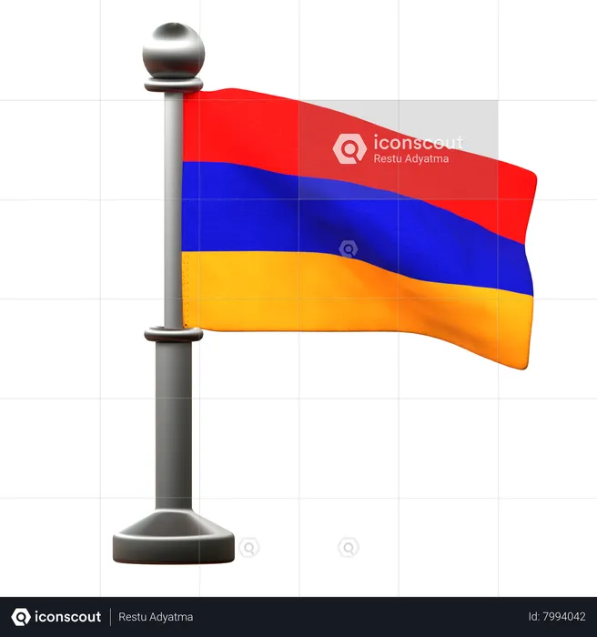 Bandeira da armênia Flag 3D Icon