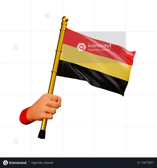 Bandeira da Bélgica Flag 3D Icon