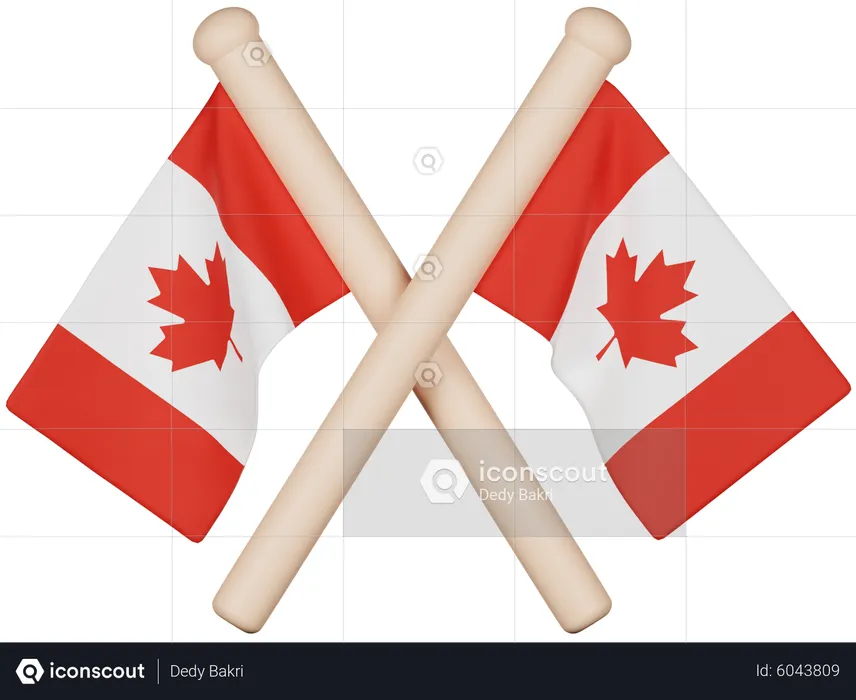 Bandeira do Canada Flag 3D Icon