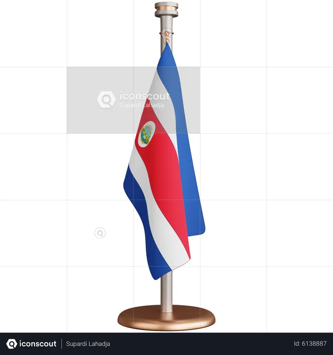 Bandeira da costa rica  3D Icon