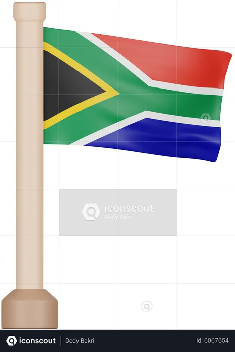 Bandeira da África do Sul Flag 3D Icon