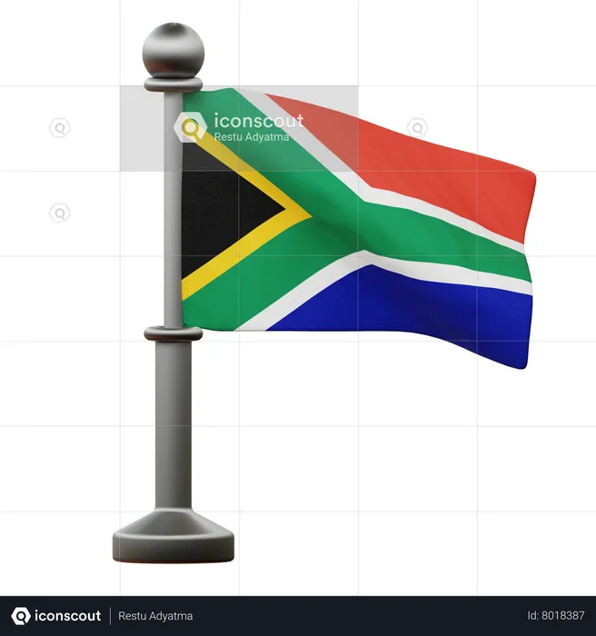 Bandeira da África do Sul Flag 3D Icon