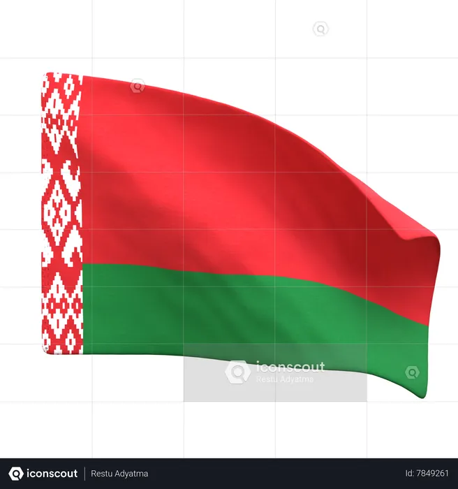 Bandeira da Bielorrússia Flag 3D Icon