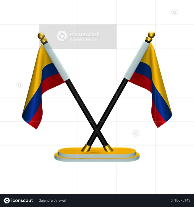 Bandeira da colômbia Flag 3D Icon