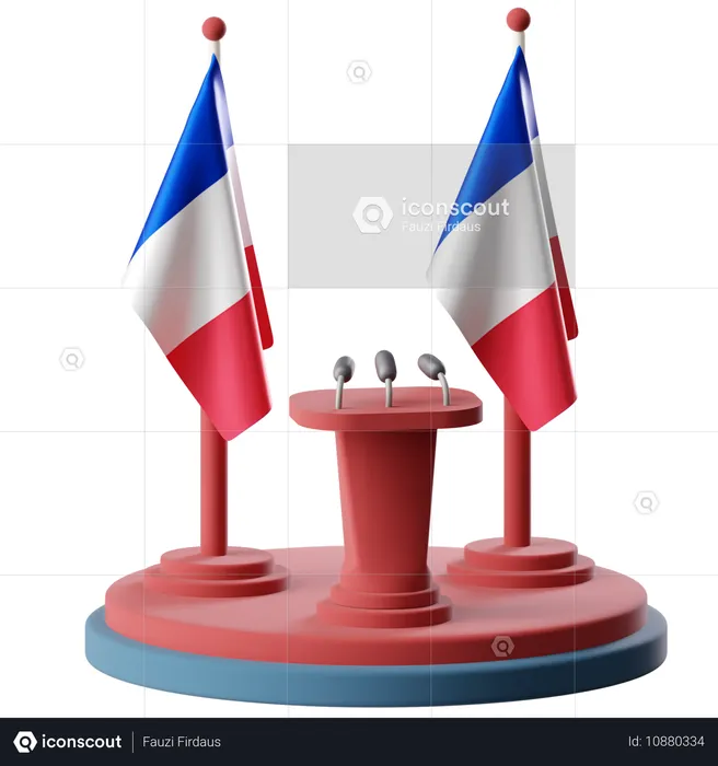 Bandeira da França  3D Icon