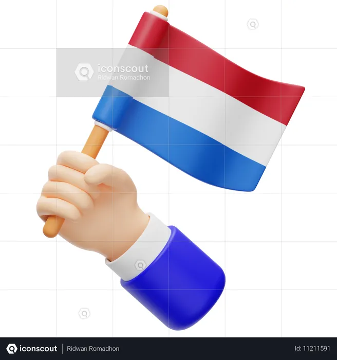 Bandeira da Holanda Flag 3D Icon