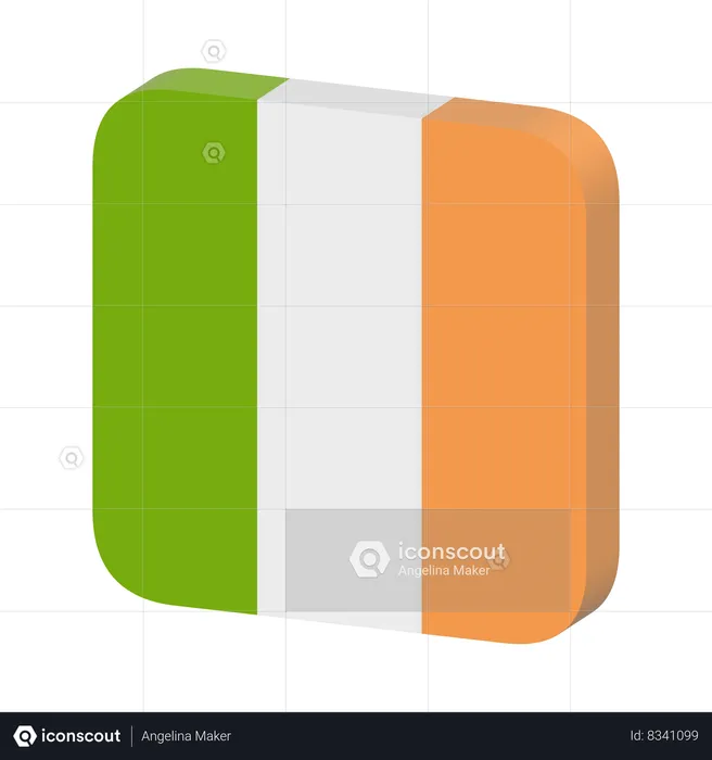 Bandeira da irlanda Flag 3D Icon