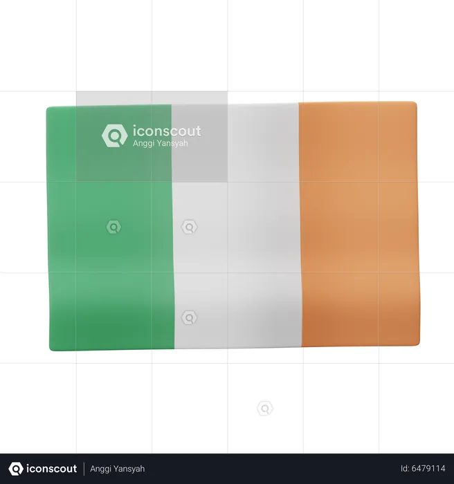 Bandeira da irlanda  3D Icon