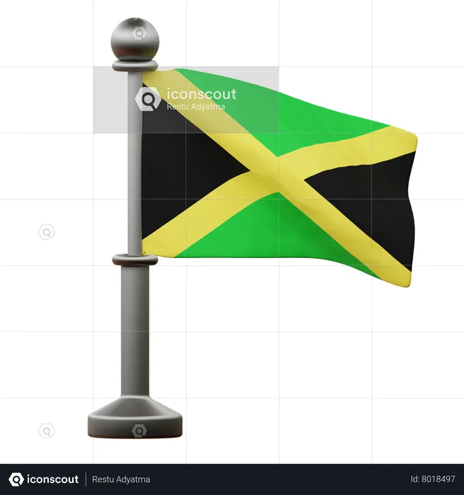 Bandeira da jamaica Flag 3D Icon