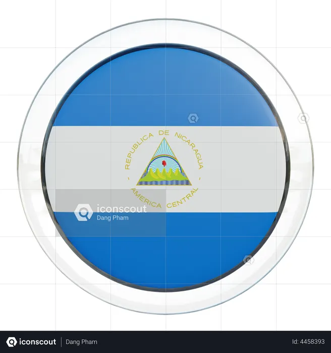 Bandeira da Nicarágua Flag 3D Icon