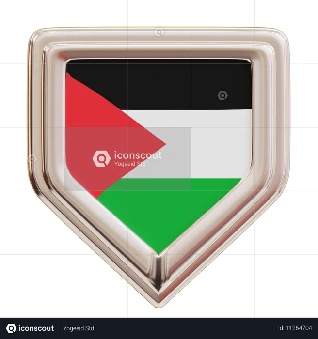 Bandeira da Palestina Flag 3D Icon