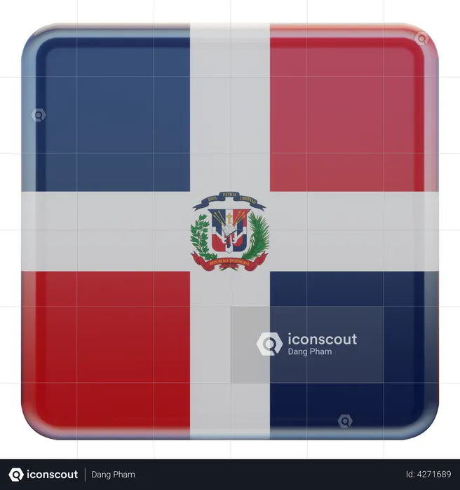 Bandeira da república dominicana Flag 3D Flag