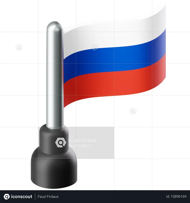 Bandeira da Rússia Flag 3D Icon