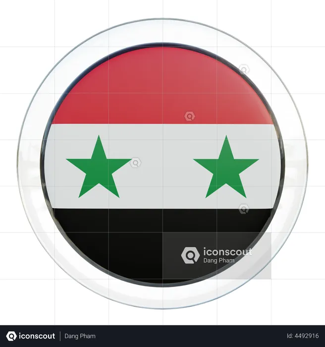 Bandeira da Síria Flag 3D Flag