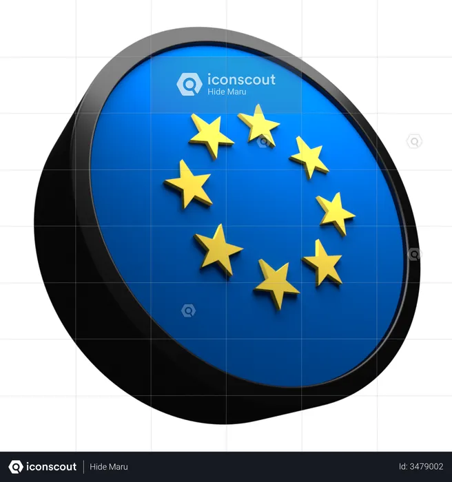 Bandeira da união europeia Flag 3D Flag