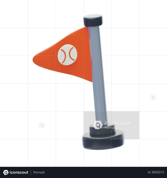 Bandeira de chegada  3D Icon