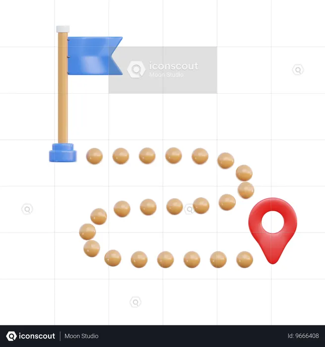 Bandeira de destino Flag 3D Icon