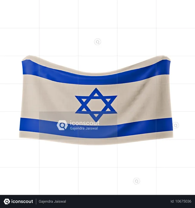 Bandeira de israel Flag 3D Icon