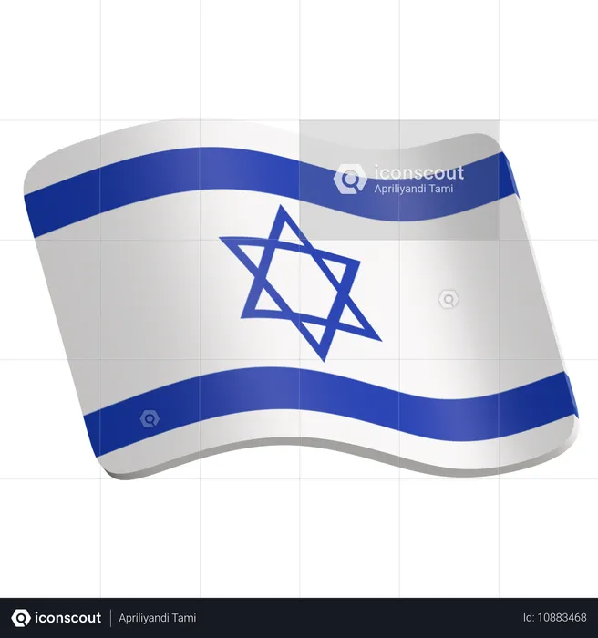 Bandeira de israel  3D Icon