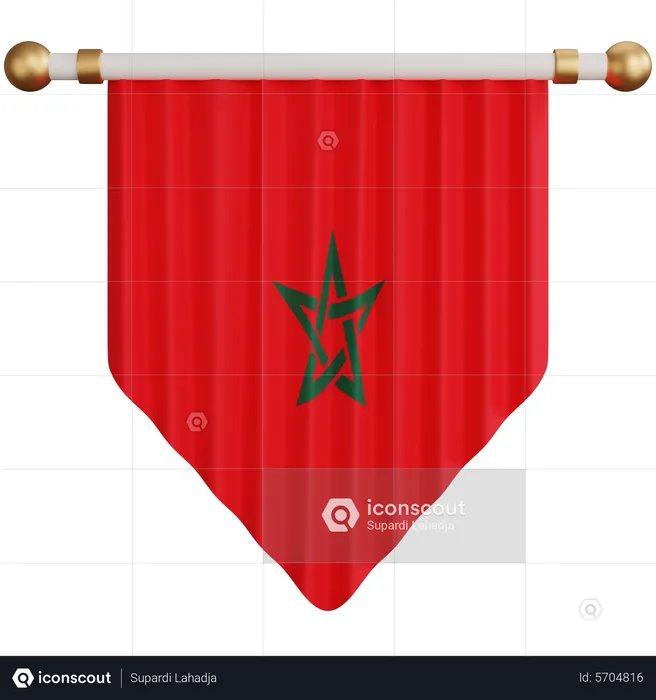 Bandeira de Marrocos Flag 3D Icon