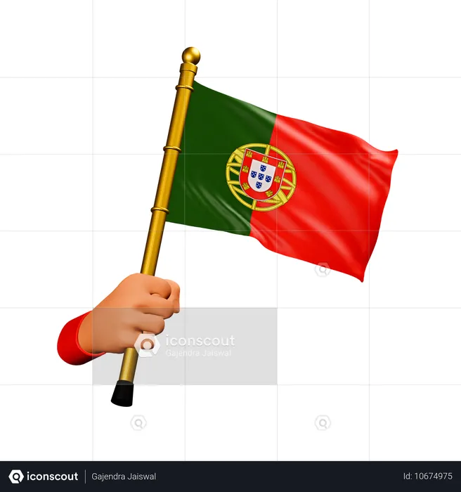 Bandeira de portugal Flag 3D Icon