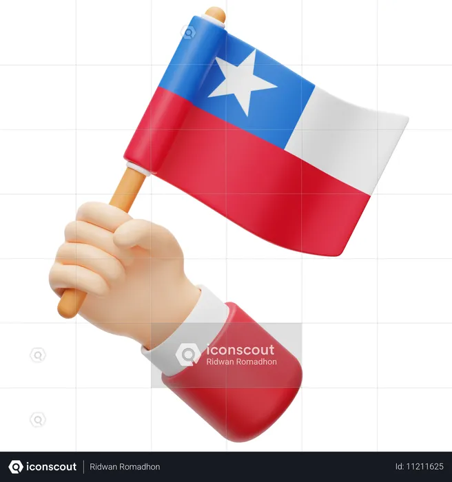 Bandeira do chile Flag 3D Icon