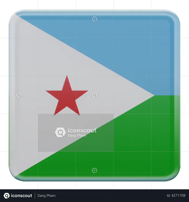 Bandeira do Djibuti Flag 3D Flag