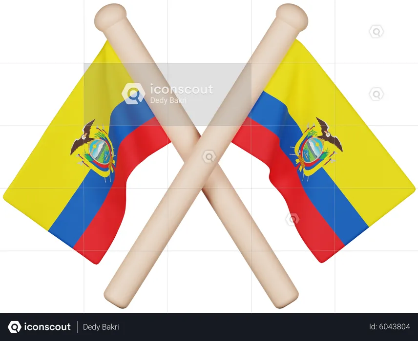 Bandeira do equador Flag 3D Icon