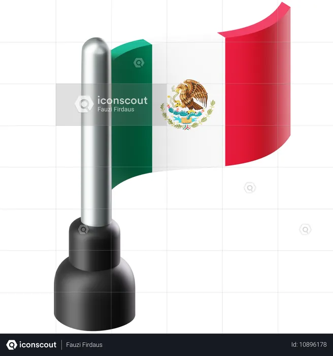 Bandeira do México Flag 3D Icon