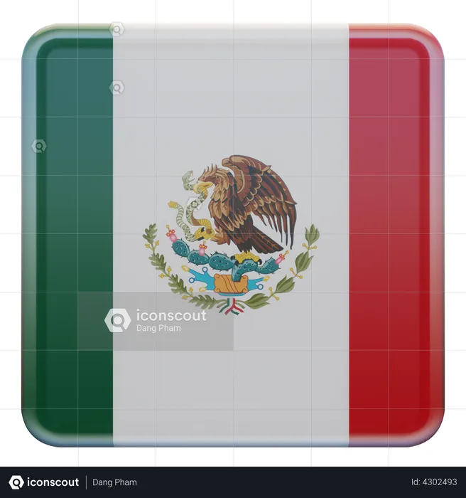 Bandeira do México Flag 3D Flag