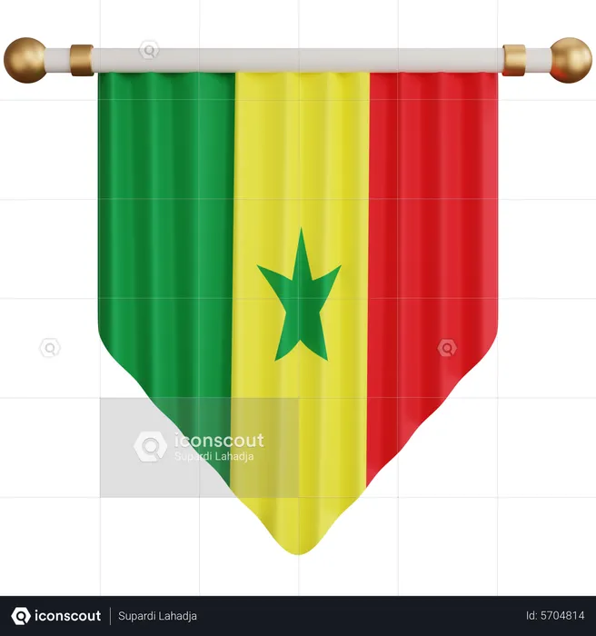 Bandeira do senegal Flag 3D Icon