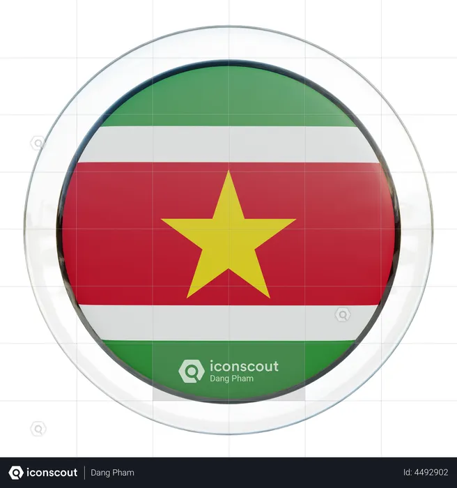 Bandeira do suriname Flag 3D Flag