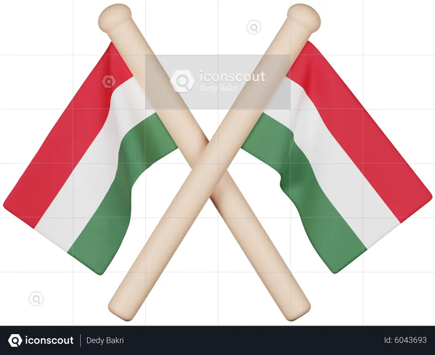 Bandeira da Hungria Flag 3D Icon