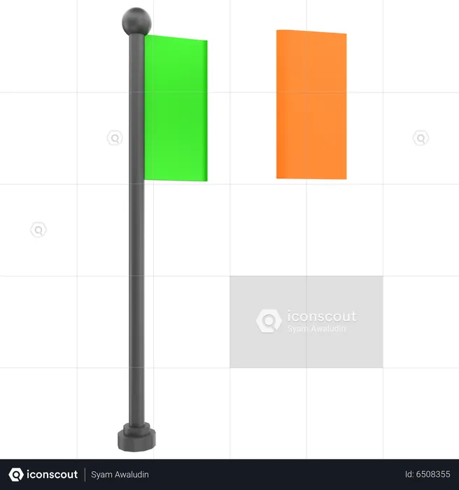 Bandeira irlandesa  3D Icon