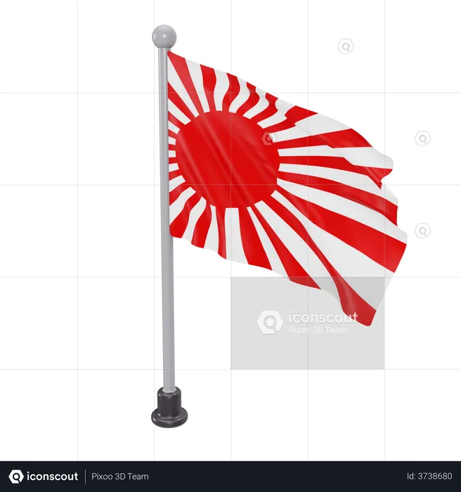 Bandeira do japão  3D Illustration