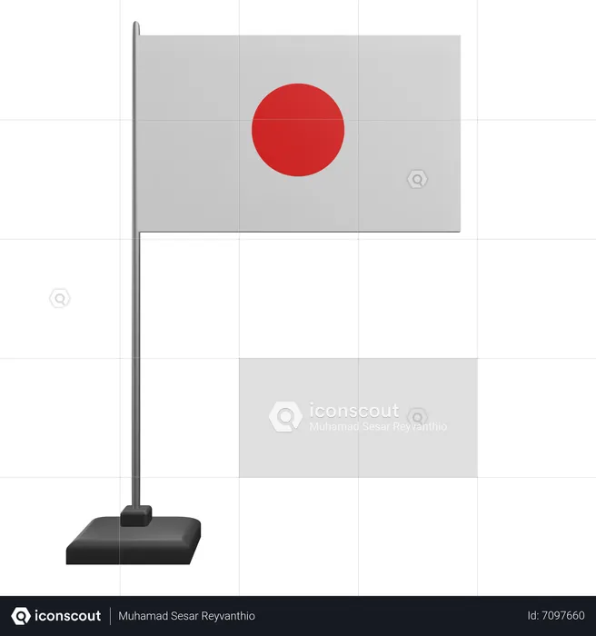 Bandeira do japão Flag 3D Icon