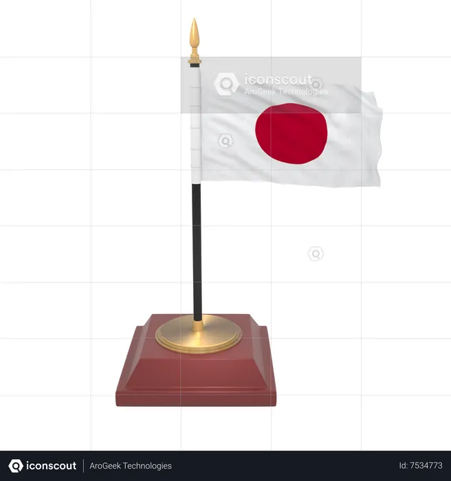 Bandeira do japão Flag 3D Icon