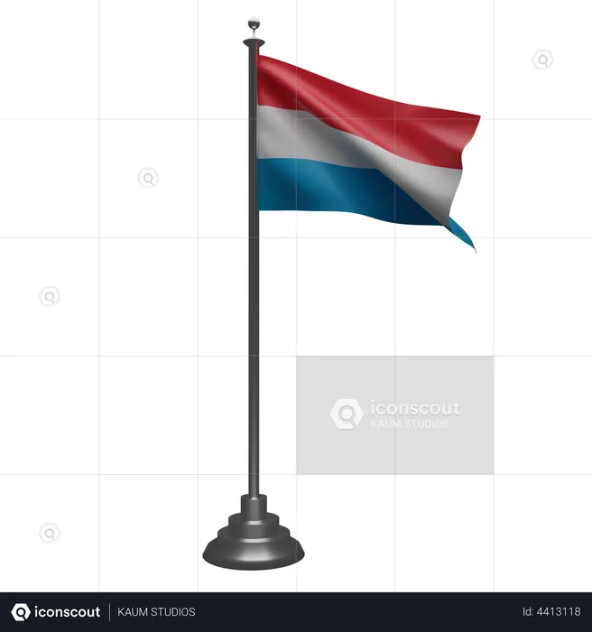 Bandeira do luxemburgo  3D Illustration