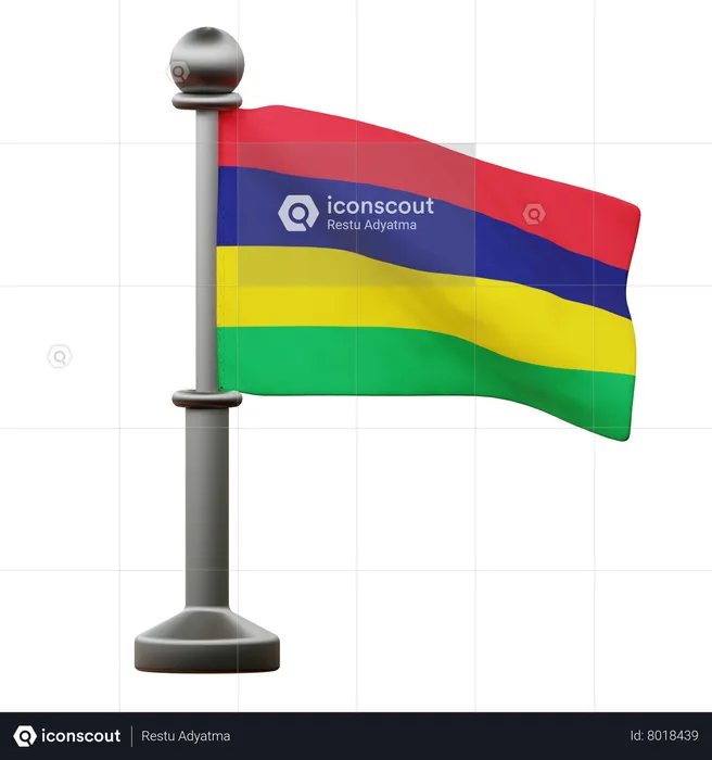 Bandeira das Maurícias Flag 3D Icon