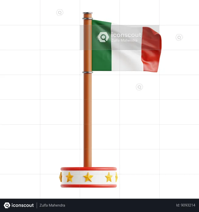 Bandeira mexicana  3D Icon