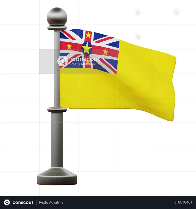 Bandeira niue Flag 3D Icon