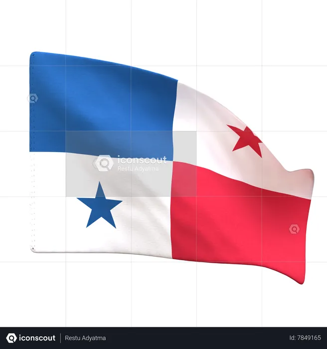 Bandeira do panamá Flag 3D Icon