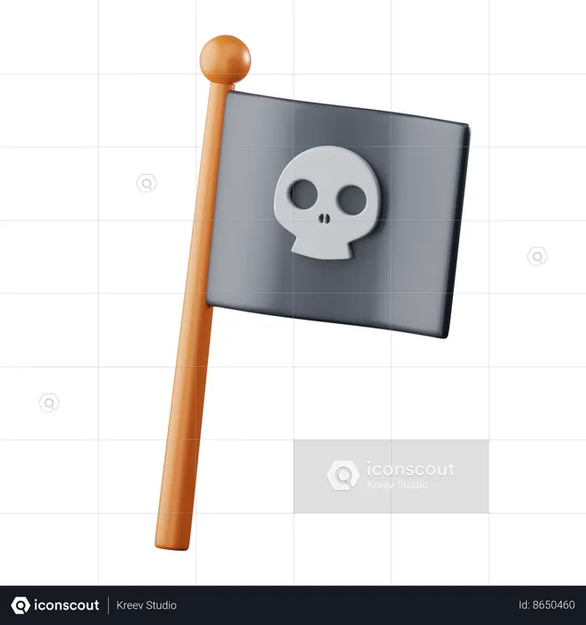 Bandeira dos piratas  3D Icon