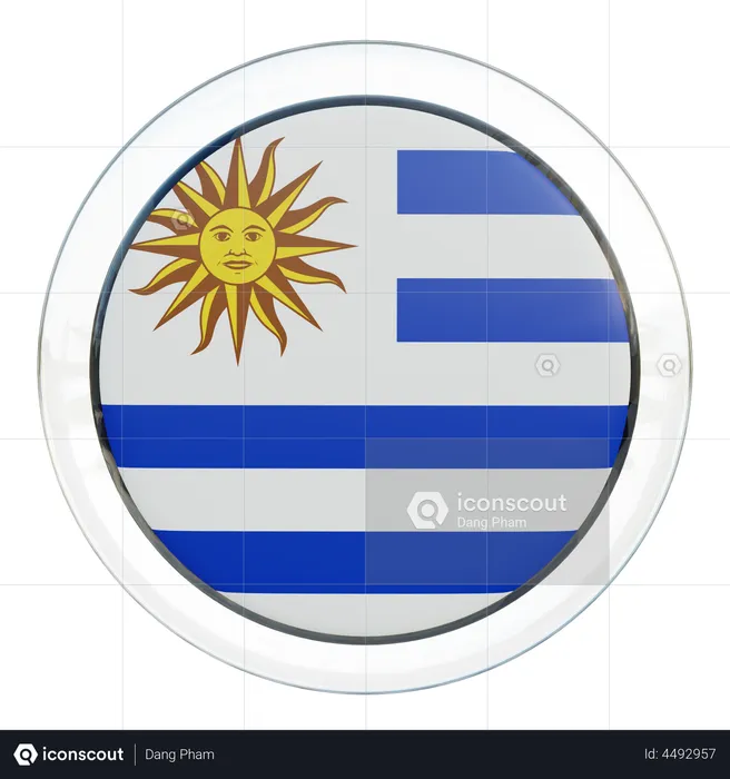 Bandeira do Uruguai Flag 3D Flag