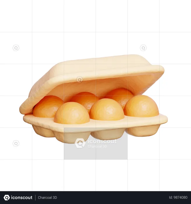 Bandeja de huevos  3D Icon