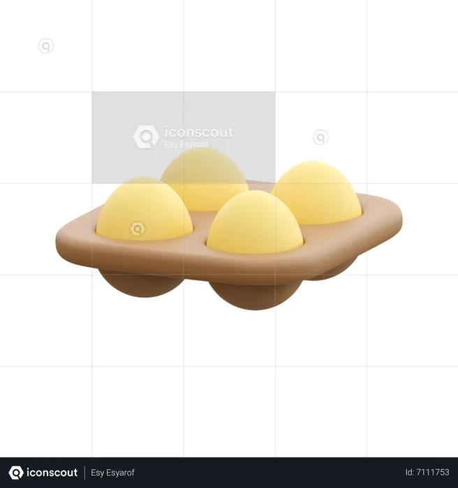 Bandeja de ovos  3D Icon