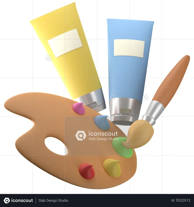 Bandeja de pintura  3D Icon