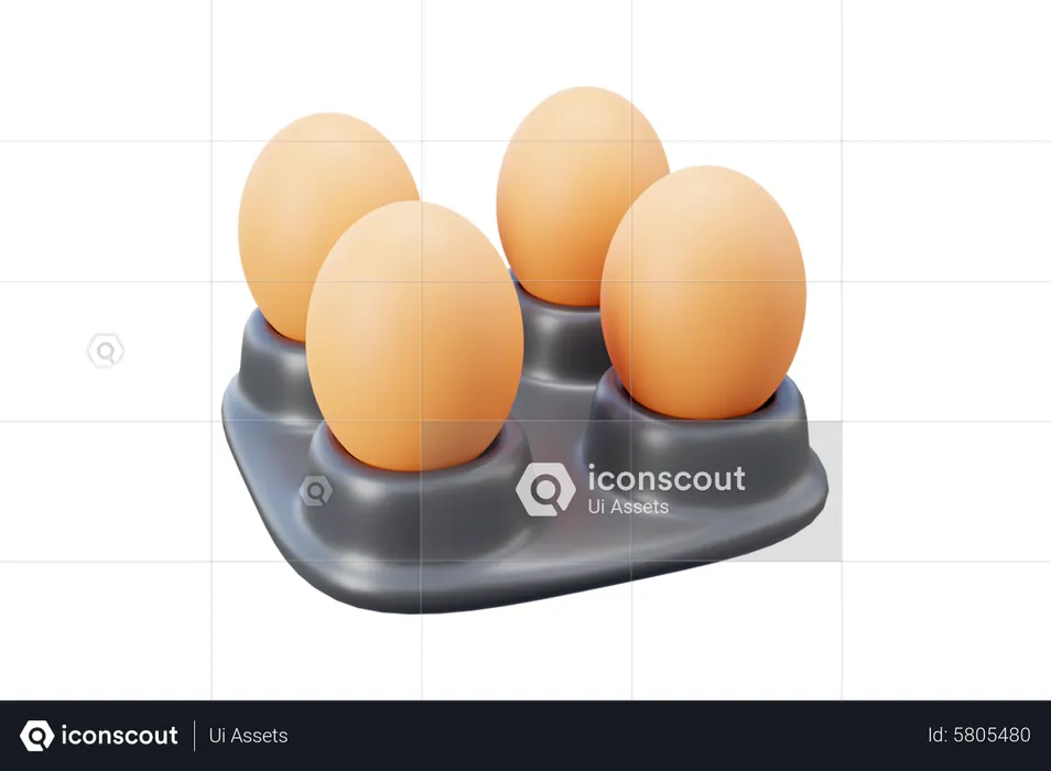 Bandeja de huevos  3D Icon