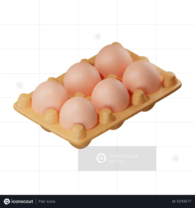 Bandeja de ovos  3D Icon