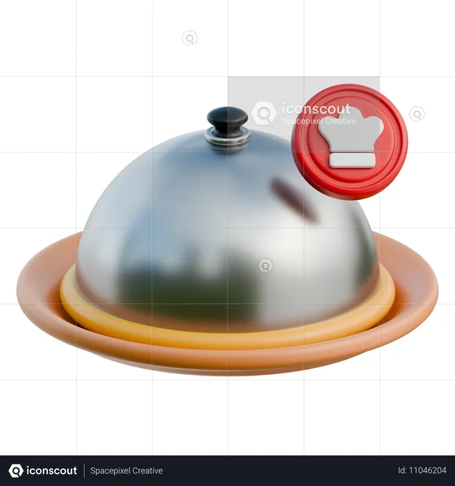 Bandeja servindo  3D Icon